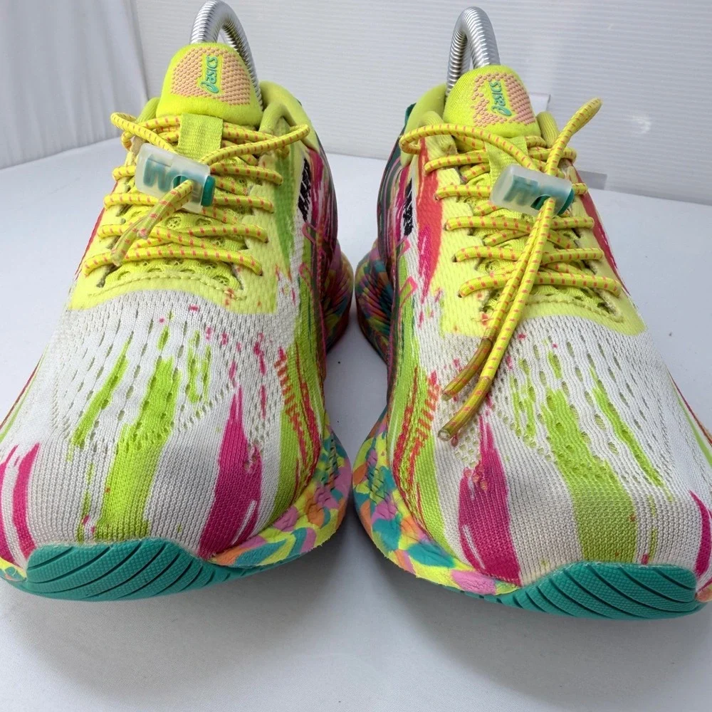 Asics Noosa Tri 13 Womens Running Shoes Neon Pink Yuzu Speed Laces 7.5 - Picture 9 of 13
